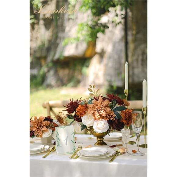 Artificial Flowers for DIY Wedding Decoration Bridal Bouquet Table Centerpieces - Picture 3 of 7